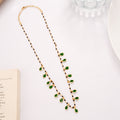 Charming Teardrop Emerald Mangal Sutra Golden Chain