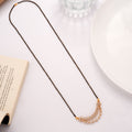 Sparkling Double Layer Stone Golden Mangal Sutra Chain