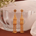Gold Lantern Tassel Drop Earrings