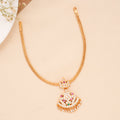 White Stone Pendant Gold Plated Attigai