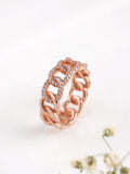 Rose Gold Miami Cuban Link Ring