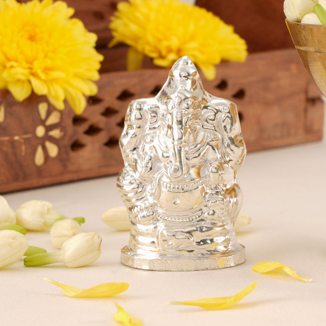 Lord Ganesha Silver Idol
