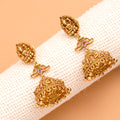 Nagas Lakshmi with Golden Beads Jhumkas
