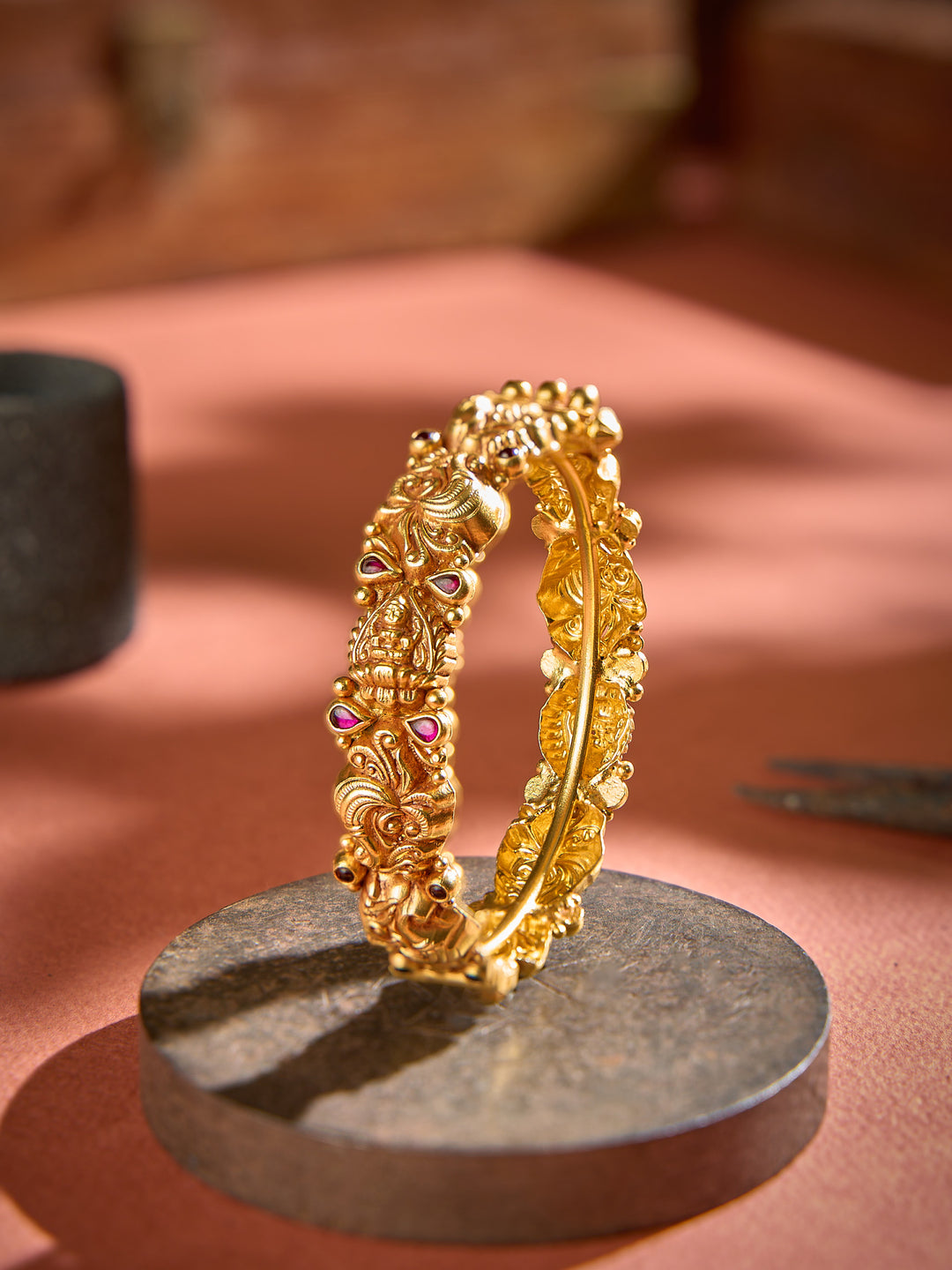 Emerald with Red Peacock Bangle