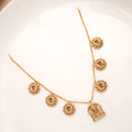 Fancy Peacock Drops Minimalist Pendant Necklace