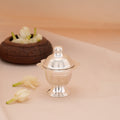 Heritage Four Leaf Design Silver Kumkum Chimil