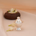 Regal Curved Design Silver Kumkum Chimil