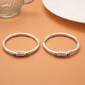 Classic Intricate Floral Design Silver Bangles