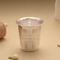 Minimal Middle Line Blossom Silver Tumbler