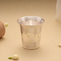 Regal Lotus Leaf Design Silver Tumbler