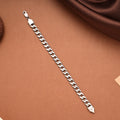 Charm Cuban Link Men’s Silver Bracelet