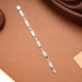Modern Link Design Silver Bracelet