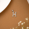 Radiant H Design Silver Pendant