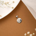 Round Shape E Letter Silver Pendant