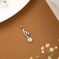 Designed Moissanite Silver Pendant