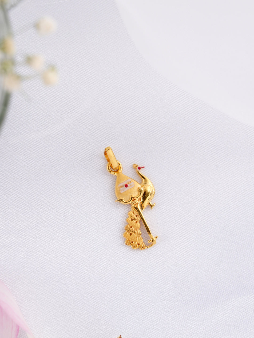 Traditional Peacock with Vel Gold Pendant