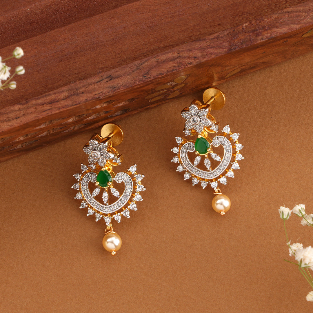 Sparkly Star Emerald Swarovski Earrings