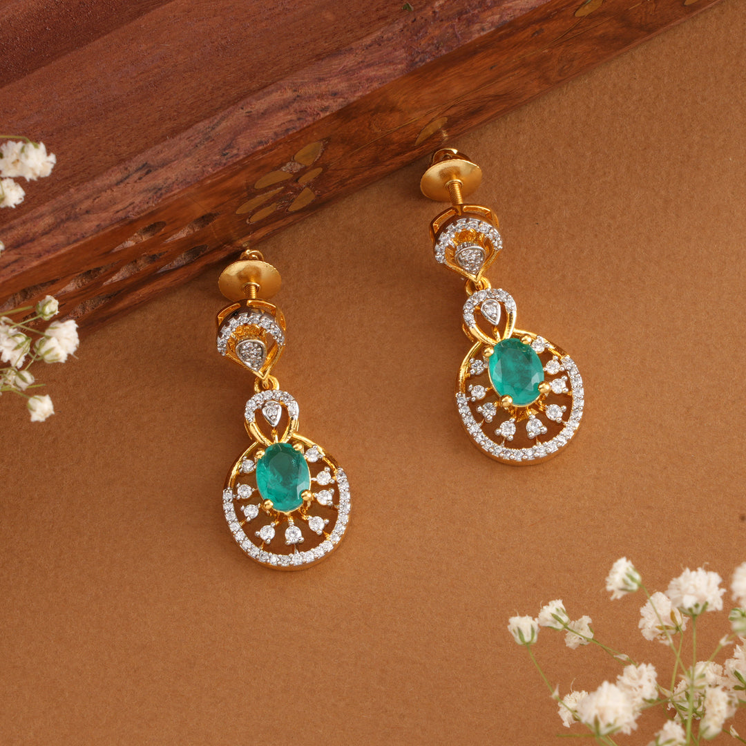 Priceless Emerald with Oval Drop Earrings