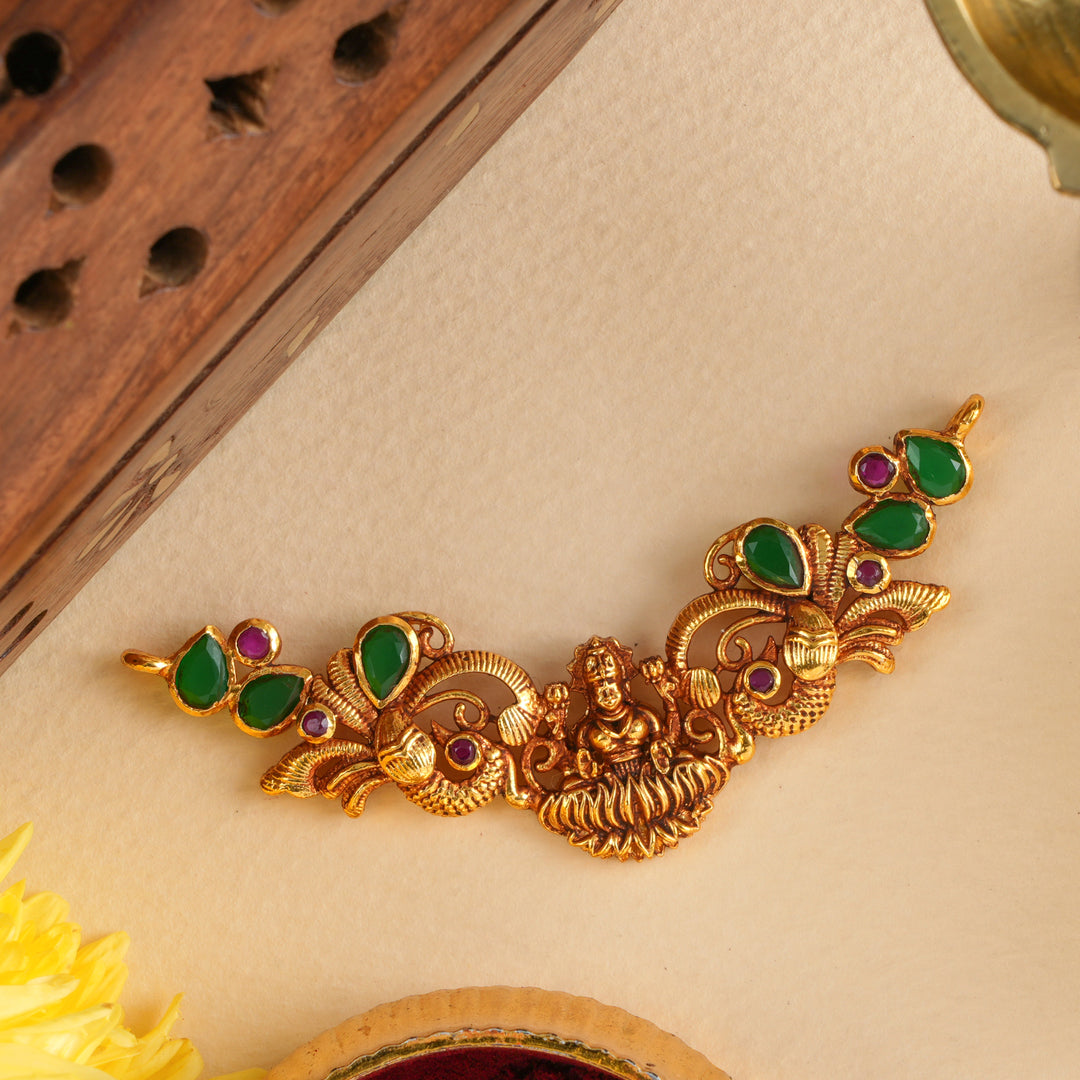 Divine Lakshmi with Peacock Pendant