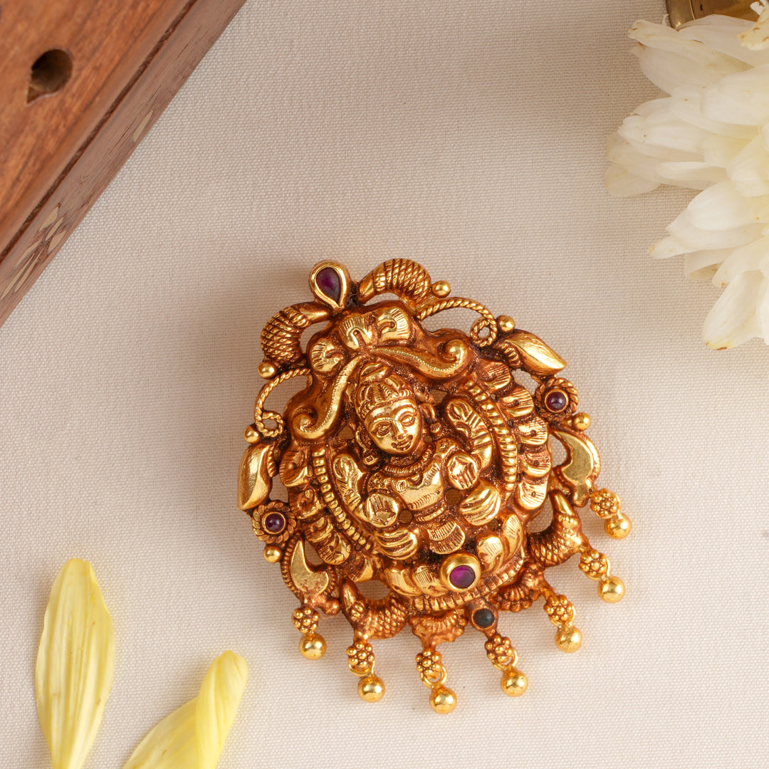 Timeless Lakshmi Nagas Drop Pendant