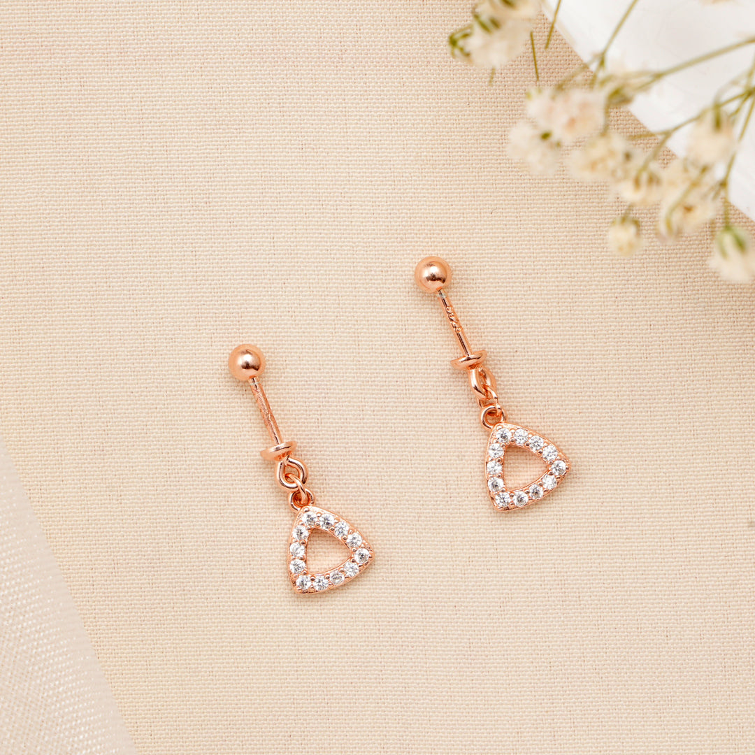 Triangle Design with Rose Gold Silver Koppu