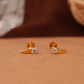 Sleek Spike Design Gold Side Stud