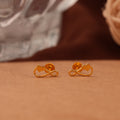 Minimalist Curved Heart Gold Side Stud