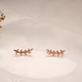 Charming Crystal Leaf Silver Rose Gold Climber