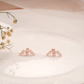 Sparkling Floral Crown Rose Gold Ear Koppu