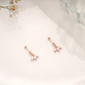 Elegant Silver Rose Gold Leaf Cluster Koppu