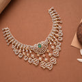 Sparkling Swarovski Floral Drops Golden Necklace