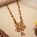 Temple Inspired Gaja Lakshmi Golden Haram