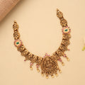 Lovely Peacock Lakshmi Devi Golden Necklace