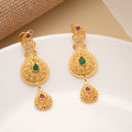 Fancy Mango Design Teardrops Golden Earrings