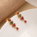 Ethnic Kundan Layer Drops Golden Earrings