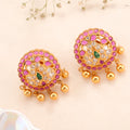 Ruby and Emerald Kundan Swarovski Earrings