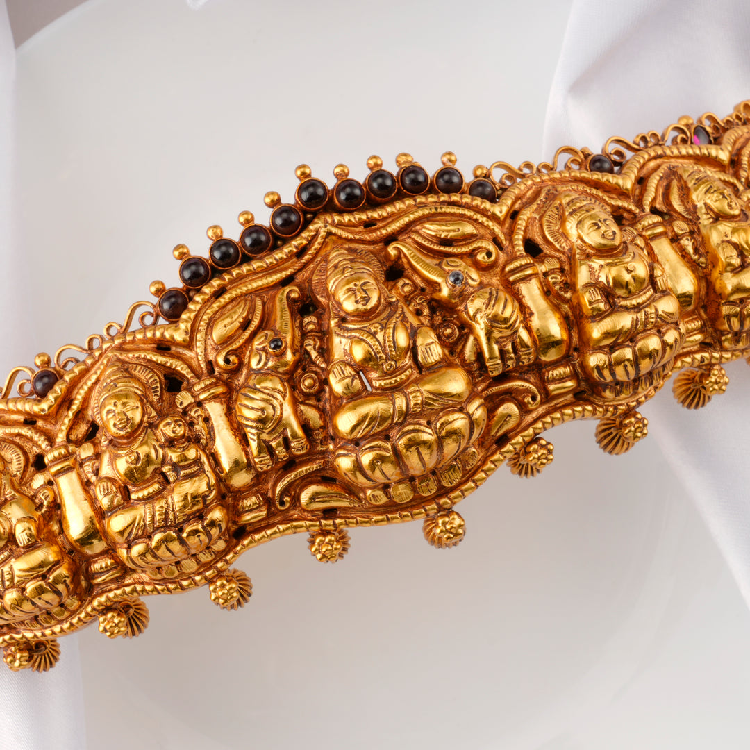 Traditional Lakshmi Gold-Plated Oddiyanam