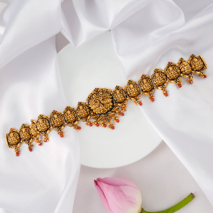 Devotional Lakshmi Gold Plated Oddiyanam