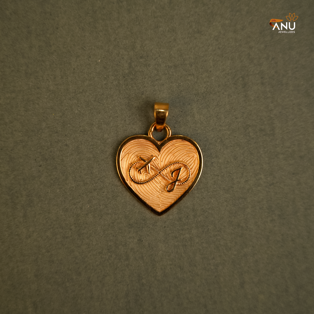 Customized Fingerprint Heart Gold Thaali
