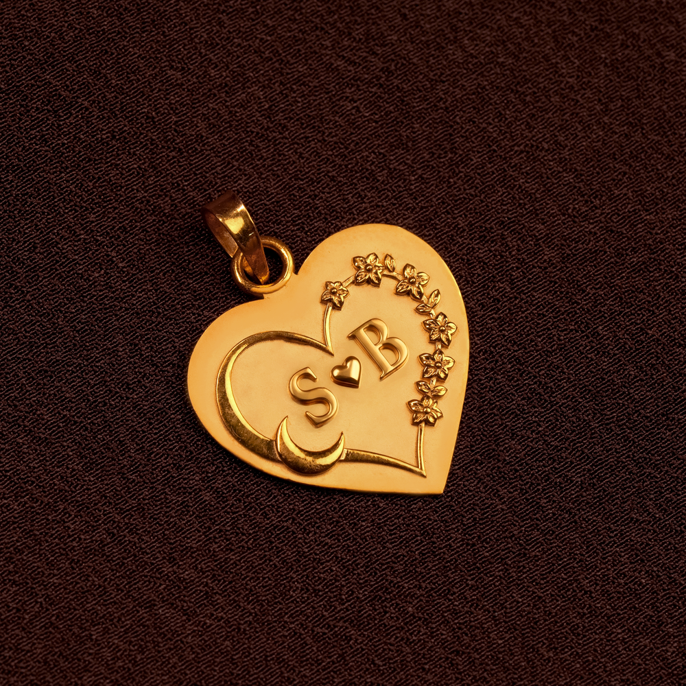 Customised Fingerprint Initial Gold Pendant
