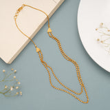 Stylish Two Layer Gold Ball Chain