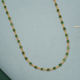 Precious Emerald Gold Chain Necklace