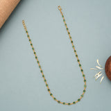 Precious Emerald Gold Chain Necklace
