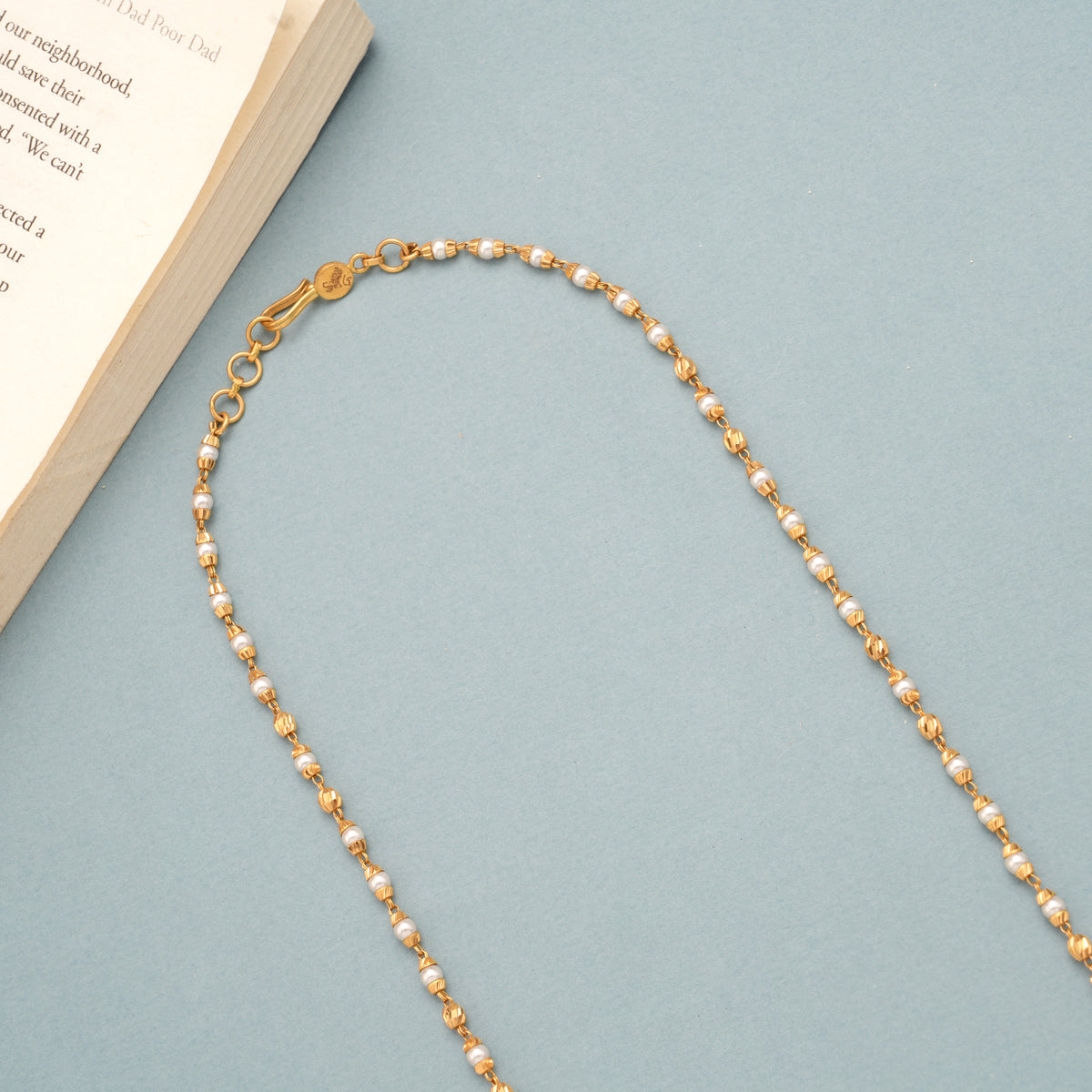 Classic pearl Design Gold Mala