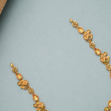 Intricate Enamel with Peacock Gold Necklace