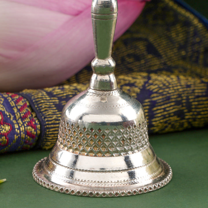 Traditional Nandi Silver Pooja Bell