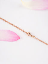 Halved Purple Butterfly Rose Gold Chain