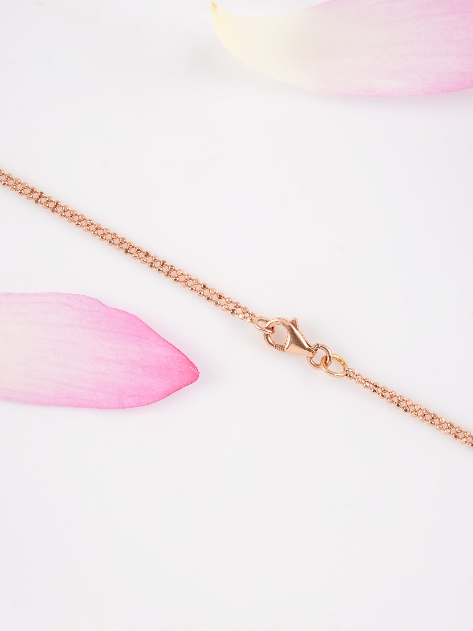 Halved Purple Butterfly Rose Gold Chain