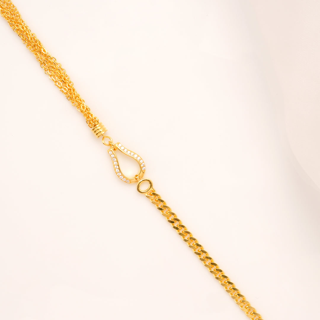 Elegant Teardrop Spark Golden Bracelet