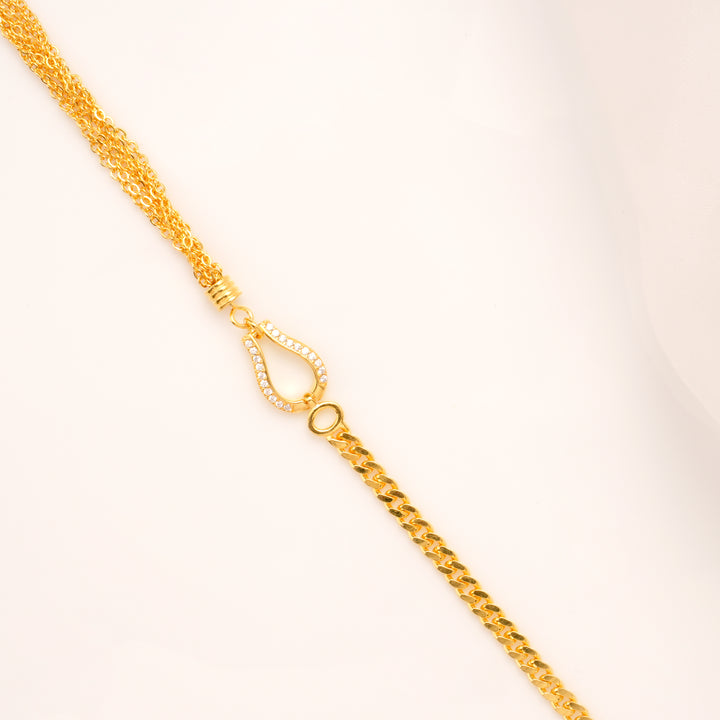 Elegant Teardrop Spark Golden Bracelet
